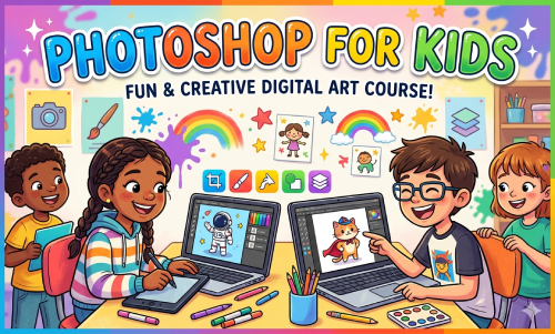 Kids Certificate Course in Photoshop (Using Photopea)